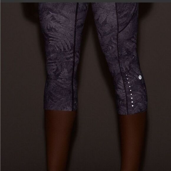 Lululemon Fast & Free Crop 19" Kindred Spirit Alpine White Multi Tight Size 8 - Picture 12 of 15